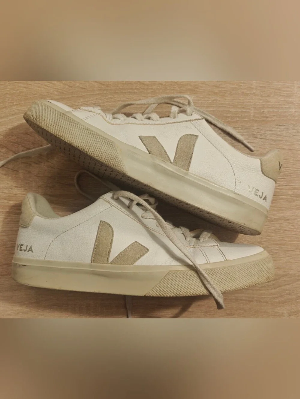 Veja Campo White Natural Grey Suede Sneakers Women’s US 9 Leather Casual